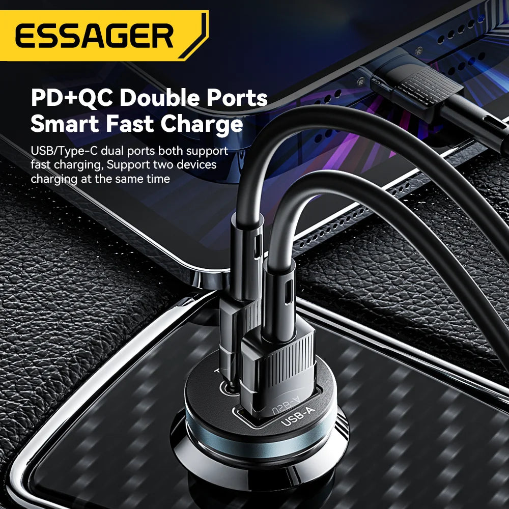 30W USB Type C Bil Laddare