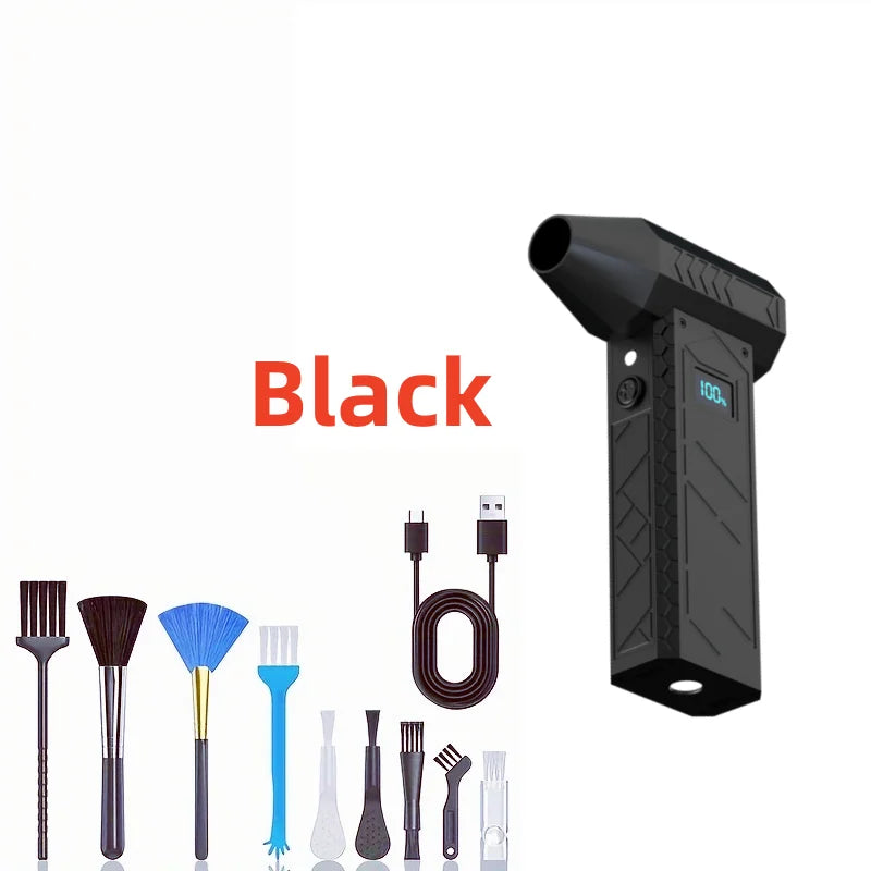 180000RPM Mini Turbo Jet Fan Electric Air Duster Adjustable Wind Speed Turbo Violent Blower Rechargeable with Light Car Cleaning
