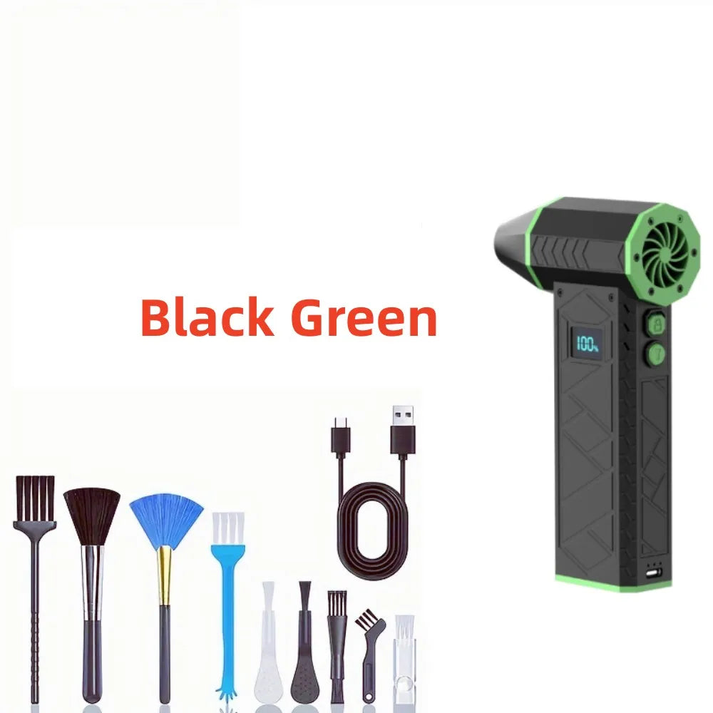 180000RPM Mini Turbo Jet Fan Electric Air Duster Adjustable Wind Speed Turbo Violent Blower Rechargeable with Light Car Cleaning