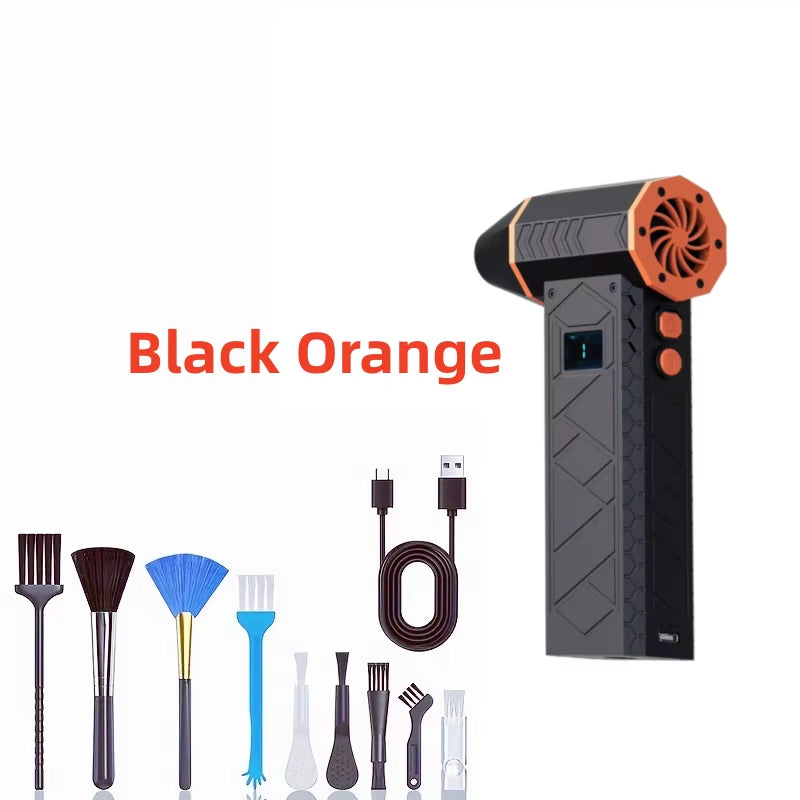 180000RPM Mini Turbo Jet Fan Electric Air Duster Adjustable Wind Speed Turbo Violent Blower Rechargeable with Light Car Cleaning