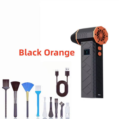 180000RPM Mini Turbo Jet Fan Electric Air Duster Adjustable Wind Speed Turbo Violent Blower Rechargeable with Light Car Cleaning